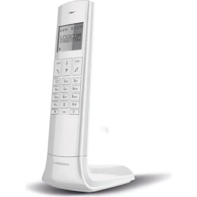 LOGICOM  Luxia 150 Solo T&eacute;l&eacute;phone Sans Fil Sans R&eacute;pondeur Blanc Gris