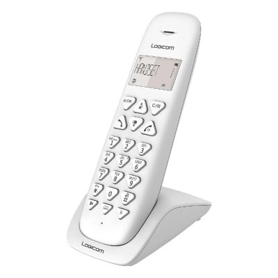 LOGICOM T&eacute;l&eacute;phone sans fil VEGA 150 SOLO Blanc sans r&eacute;pondeur
