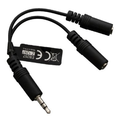 2DIRECT Logilink audio cable 0.20m 1x3.5 auf 2x3.5 stereo jacks (ca1046)