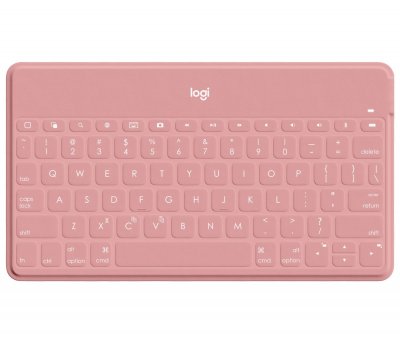 LOGITECH  Keys-To-Go Clavier sans Fil, Clavier QWERTY Scandinave - Rose