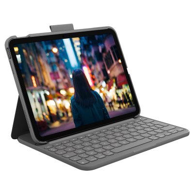 LOGITECH  Slim Folio Gris Bluetooth AZERTY Fran&ccedil;ais - Neuf