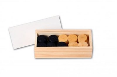 NEW CLASSIC TOYS Longfield Games damiers en bois en bo&icirc;te de 3 cm