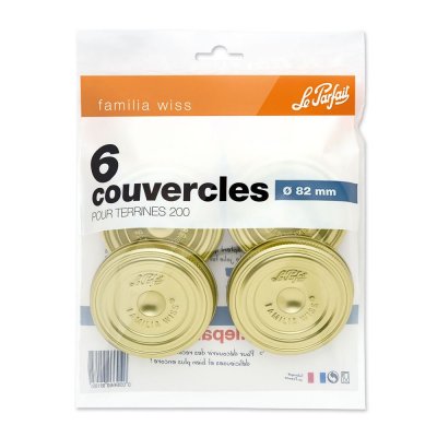 LE PARFAIT Lot couvercles 'familia wiss' d. 8,2 cm  690184