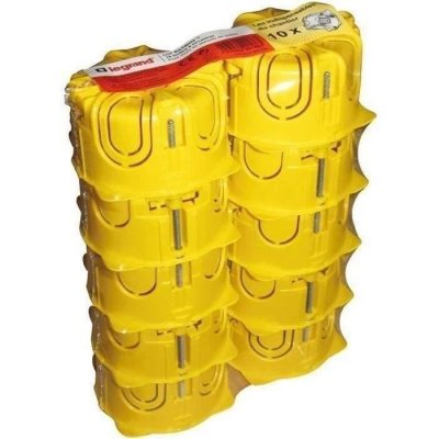 LEGRAND Lot de 10 bo&icirc;tes d'encastrement, cloison creuse 1 poste(s), 