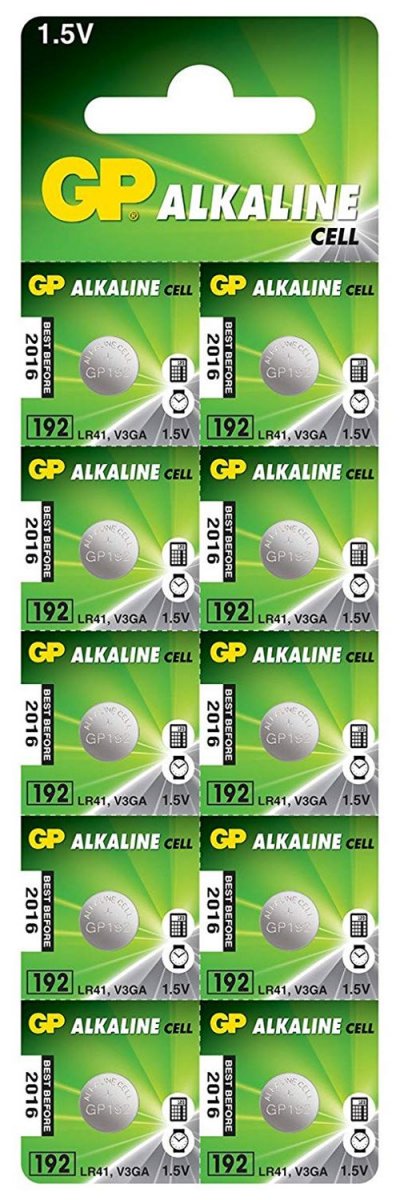 GP BATTERIES Lot de 10 piles bouton alcalines 192 Lot de 10 piles de type C)