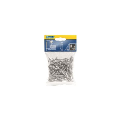 RAPID Lot de 100 rivets aluminium Diam.4.8 x H.16 mm 