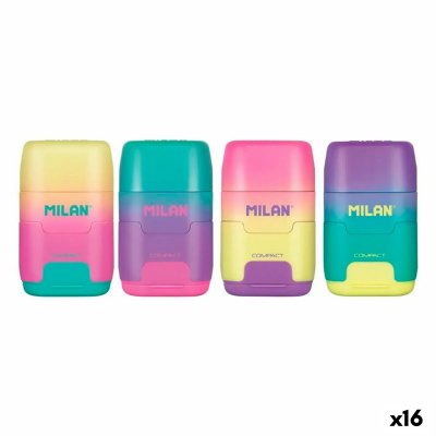 MILAN Lot de 16 Taille-crayons Lame Acier - Gomme