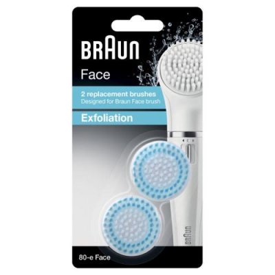 BRAUN Lot de 2 Brosses de visage Exfoliantes  Face Silk-Epil 80-E