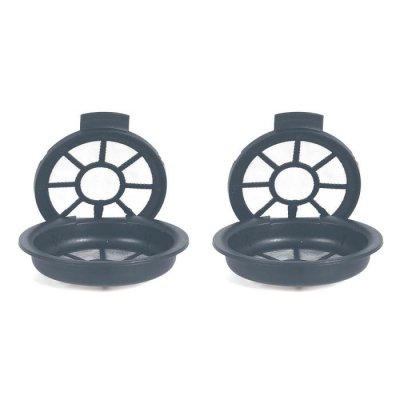  Lot de 2 Capsules &agrave; Caf&eacute; R&eacute;utilisables 6cm Gris 