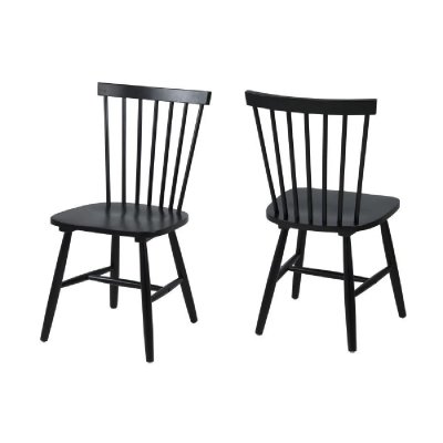 Lot de 2 chaises bois h&eacute;v&eacute;a TOLEDO - coloris rouge