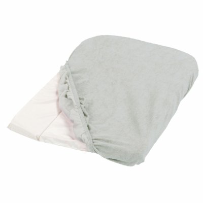 TINEO Lot de 2 housses de matelas &agrave; langer gris clair (75 x 50 cm)