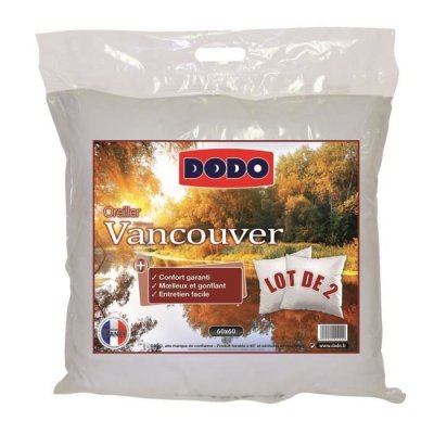 DODO Lot de 2 oreillers 60x60cm