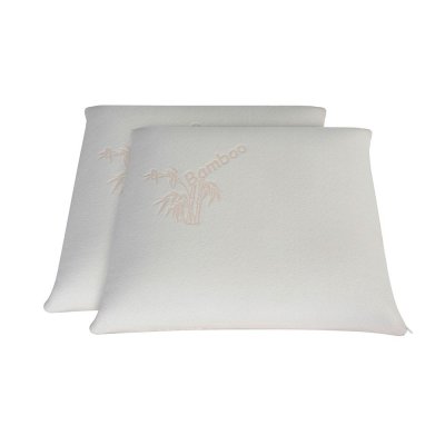  Lot de 2 oreillers m&eacute;moire de forme Bio - Blanc - 60 x 60 cm