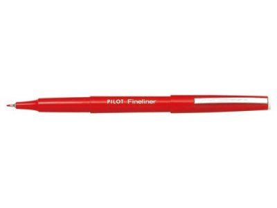 PILOT Lot de 2 -  Stylo-feutre, pointe fine, corps rouge, encre rouge