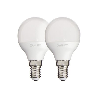XANLITE Lot de 2 sph&eacute;rique P45 470 Lumens E14 5.5W &eacute;quivalent &agrave; 40W 
