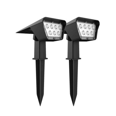 LUMISKY Lot de 2 spots solaires 2x CURTIS Noir Plastique 200LM