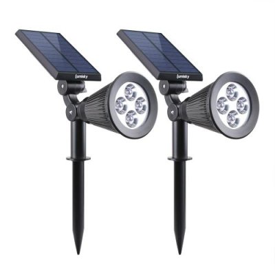 LUMISKY Lot de 2 spots solaires projecteurs 2x SPIKY W34 Noir Plastique 100LM