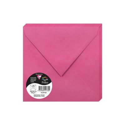 POLLEN Lot de 20 enveloppes 165 x 165 -  - 120g - Rose fuchsia