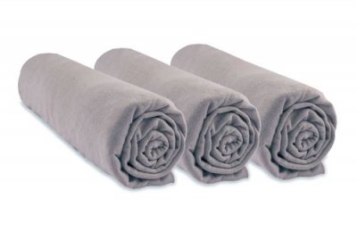 EASY DORT Lot de 3 draps housse Coton Bio - 60x120 Couleur - Noisette