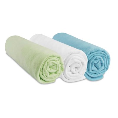 EASY DORT Lot de 3 Draps housse Jersey 100% Coton - 40x80/40x90 cm
