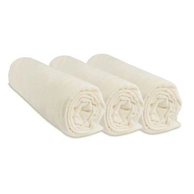 EASY DORT Lot de 3 Draps housse Jersey 100% Coton - 40x80 / 40x90 cm -&Eacute;cru