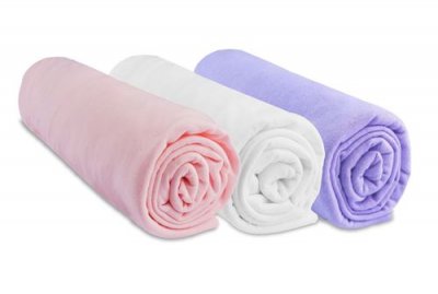 EASY DORT Lot de 3 draps housse jersey 100% coton - 70x140 cm 3700785602068