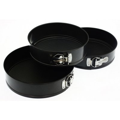 SECRET DE GOURMET Lot de 3 moules &agrave; g&acirc;teaux &agrave; manqu&eacute; d&eacute;montables