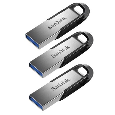 SANDISK Lot de 3  Cl&eacute; USB Ultra Flair 64Gb USB 3.0 Gris