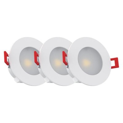 XANLITE Lot de 3 spots LED int&eacute;gr&eacute;s - 345 lumens - Sp&eacute;ciale salle de bain