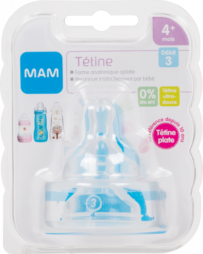 MAM Lot de 3 T&eacute;tines  D&eacute;bit 3 - Rapide