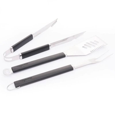 CHAR BROIL Lot de 3 ustensiles pour barbecue CharBroil Spatule Pince Fourchette