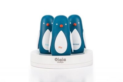 OLALA BOUTIQUE Lot de 3 veilleuses nomades pingouin Paul, Pia et Pierrot