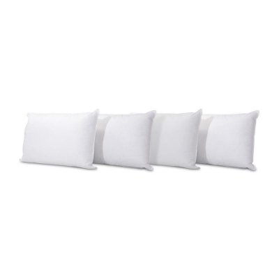 BELLECOUR Lot de 4 oreillers 45x70 Fibres creuses polyester