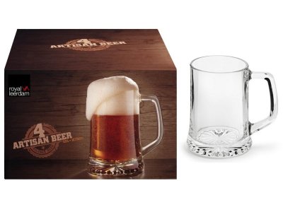 GENERIQUE Lot de 4 verres &agrave; bi&egrave;res ""anse"" 32cl transparent
