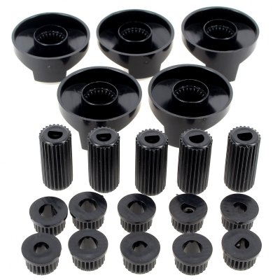 GENERIQUE Lot de 5 manettes noires universelles (21815) Four, cuisini&egrave;re