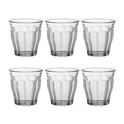 DURALEX Lot de 6 - Verre &agrave; eau 16 cl en verre tremp&eacute; r&eacute;sistant transparent