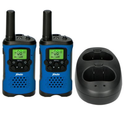 ALECTO Lot de deux talkie-walkies, Port&eacute;e jusqu'&agrave; 7 kilom&egrave;tres FR175BW Bleu-Noir