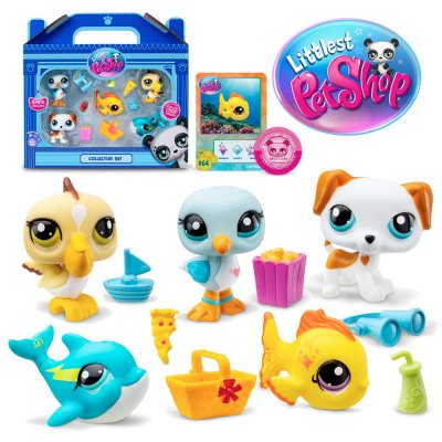 BANDAI Lot Littlest Pet Shop - Pack Plage et un Single Pet offert