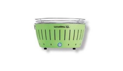 LOTUSGRILL  - Barbecue XL VERT avec piles et c&acirc;ble d'alimentation USB 