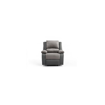 Loungitude - Fauteuil de relaxation en microfibre et simili - Gris