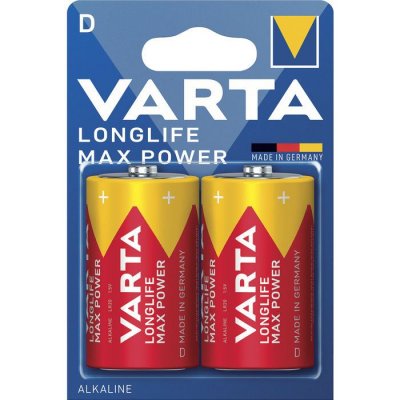 VARTA LR20/D blister de 2 piles alcalines 1,5 v long life max power