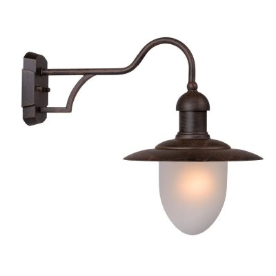 LUCIDE  ARUBA - Applique Murale Ext&eacute;rieur - &Oslash; 25 cm - IP44 - Rouille
