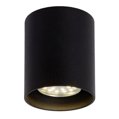 LUCIDE  BODI - Spot Plafond - &Oslash; 8 cm - GU10 - Noir - 09100-01-30
