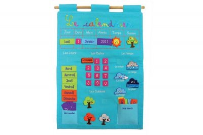 JBM LUDI Calendrier basic bleu en tissu