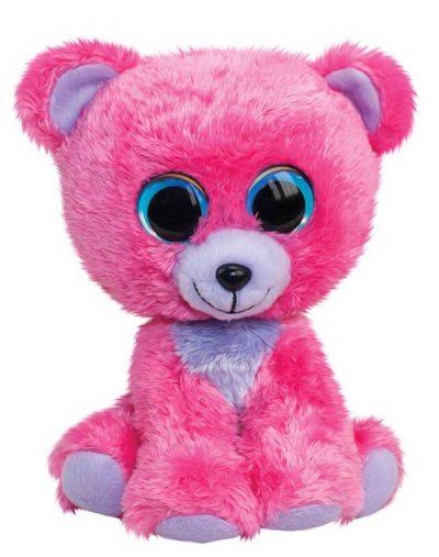 LUMO STARS  peluche Lumo Ourson Lumo Rose Framboise 15 cm