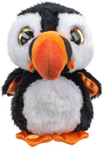 LUMO STARS  peluche Lumo Puffin Lunni noir/blanc 15 cm