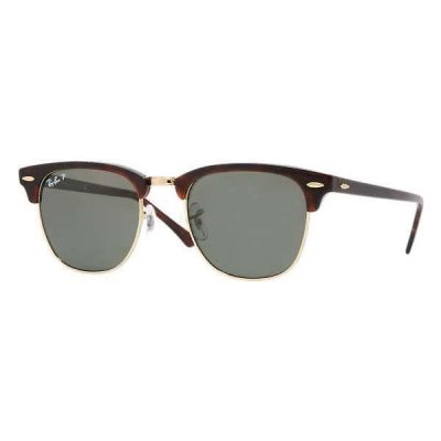 RAY BAN Lunettes de soleil polaris&eacute;es CLUBMASTER RB3016 Marron 