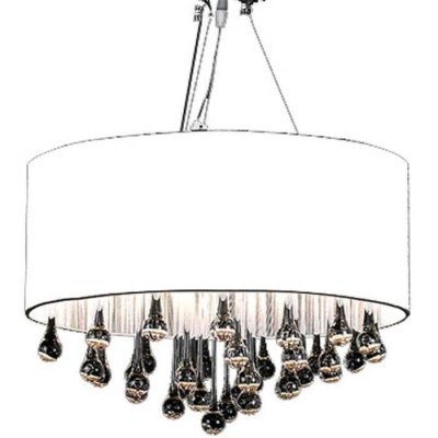 VIDAXL Lustre moderne plafonnier 3 feux 85 pampilles cristal