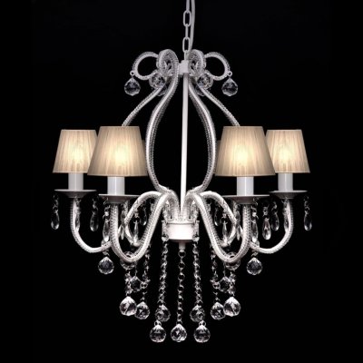 VIDAXL Lustre n&eacute;o baroque plafonnier 6 feux 2300 pampilles cristal