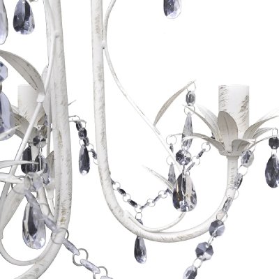 HELLOSHOP26 Lustre plafonnier suspendu lampe antique cristal 30 cm blanc